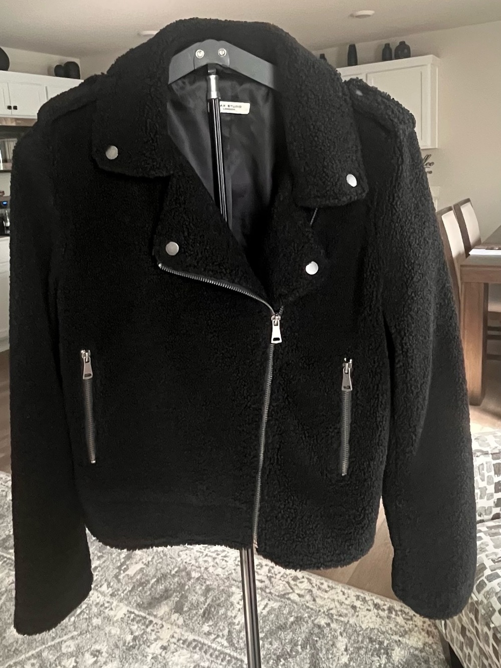 Max Studio London Black Moto Jacket - Women's Size Medium